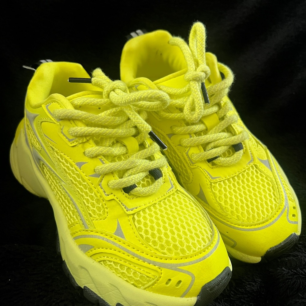 Zara Kids Neon Yellow Athletic Shoes